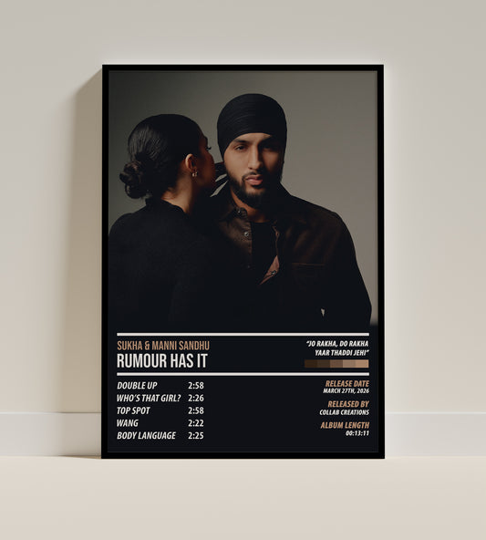 Sukha & Manni Sandhu - Rumour Has It | ALBUM POSTER