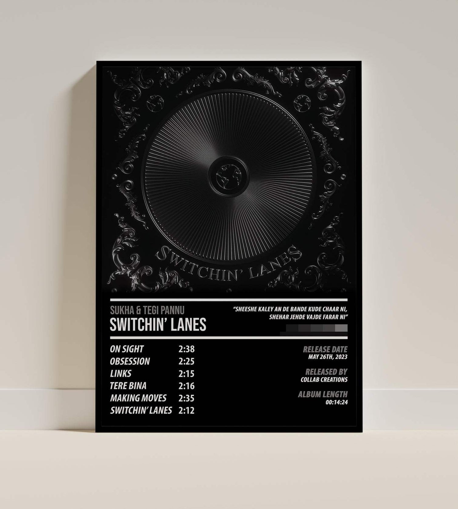 Sukha & Tegi Pannu - Switchin' Lanes | ALBUM POSTER - PosterVerse
