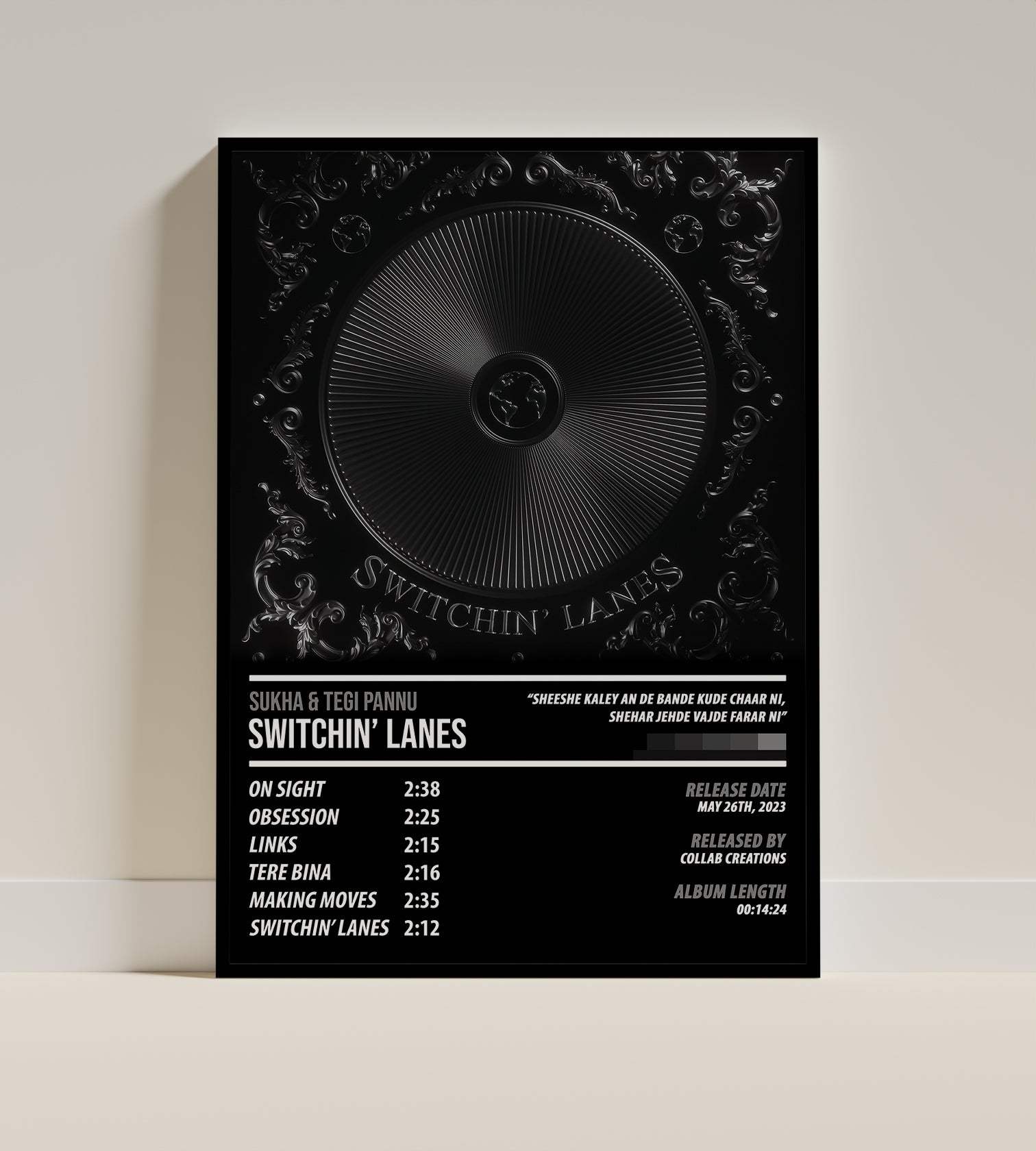 Sukha & Tegi Pannu - Switchin' Lanes | ALBUM POSTER - PosterVerse
