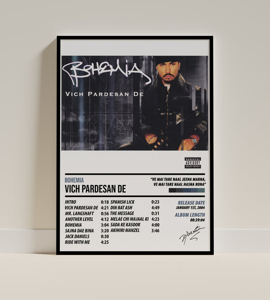 Bohemia - Vich Pardesan De | ALBUM POSTER